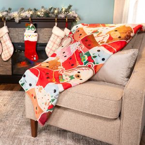 Squishmallows Holiday Throw Blanket