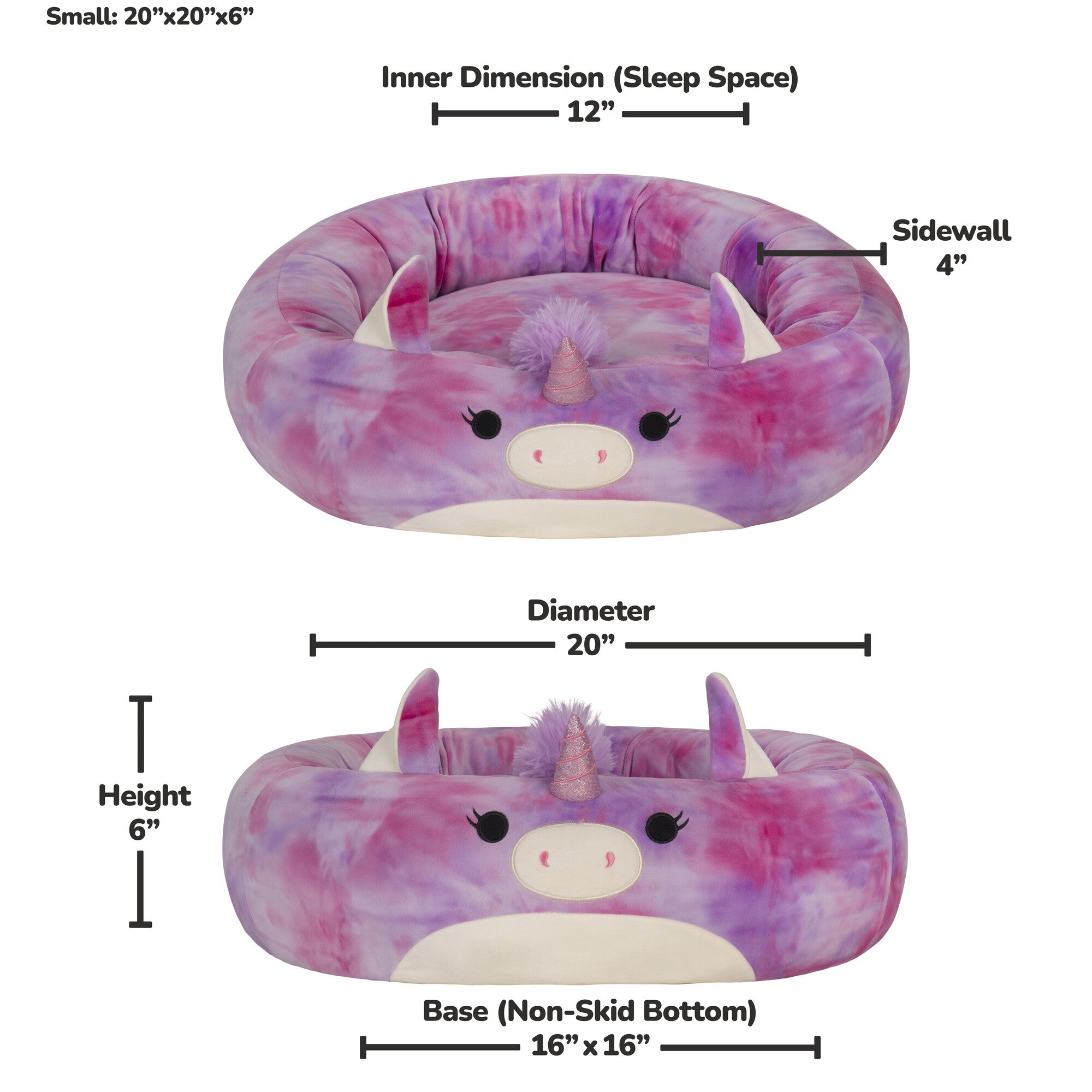 JPT1195-S-SquishmallowsPetBed-LolatheUnicorn-OP-Front-Dimensions_lpr.jpg