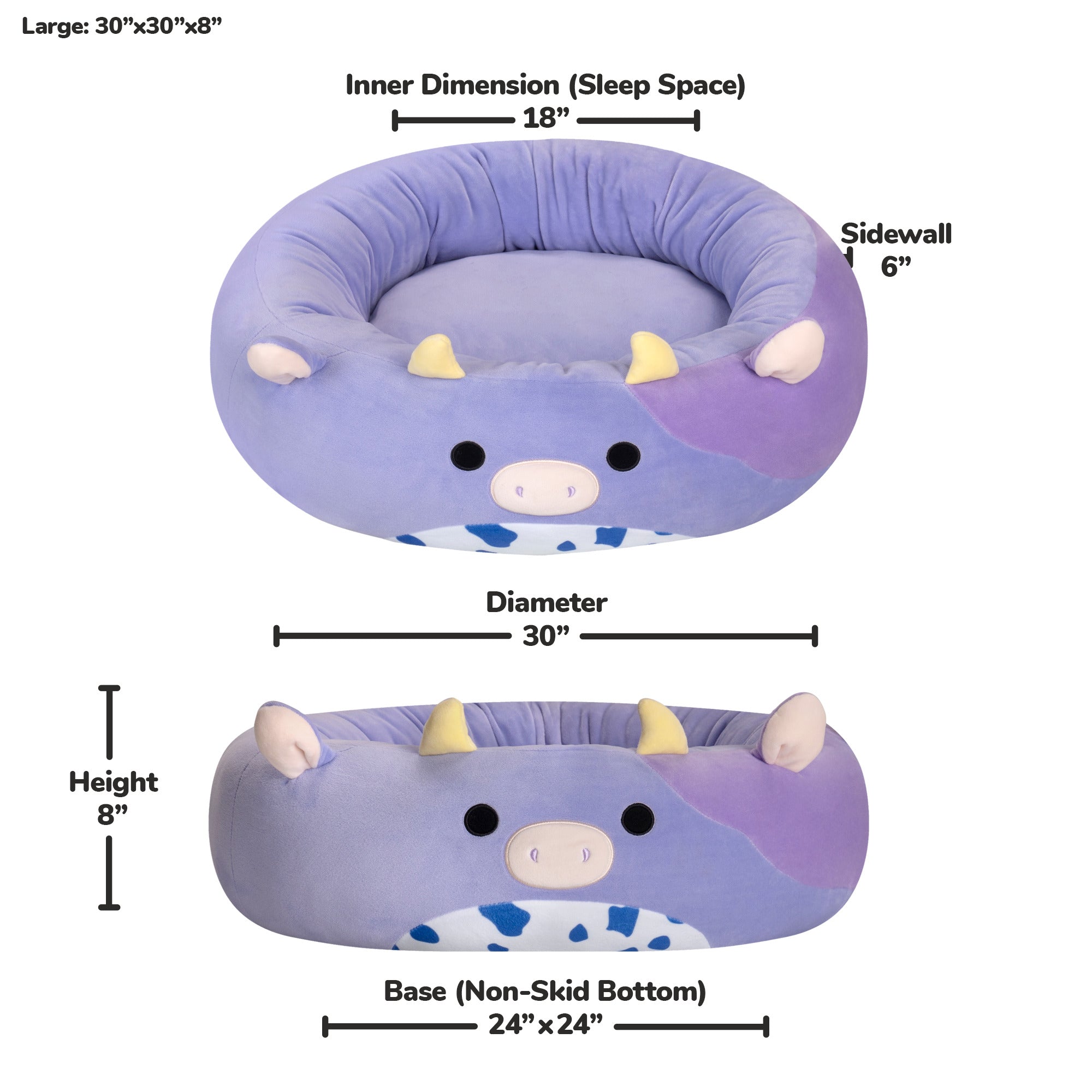 JPT1210-JPT0830-Squismallows_Pet_Bed-Bubba_the_Cow-_Large_Size_-_Dimensions-lpr.jpg