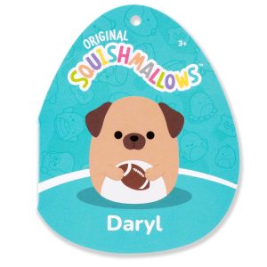14-Inch Daryl the Brown Dog Holding Football