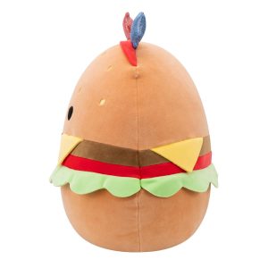 14-Inch Carl the Cheeseburger with Red and Blue Star Headband