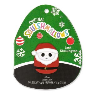 Squishmallows Original Disney 8-Inch Jack Skellington Santa Claus