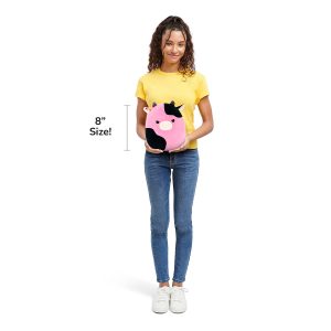 8-Inch Pollyanna the Black and Pink Cow