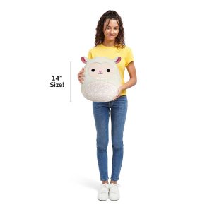 14-Inch Sophie the Cream Lamb with Daisy Flower Belly